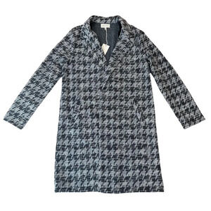 Melloday Womens Jacket Size Small, NWT, Houndstooth, Lightweight, Side Pockets